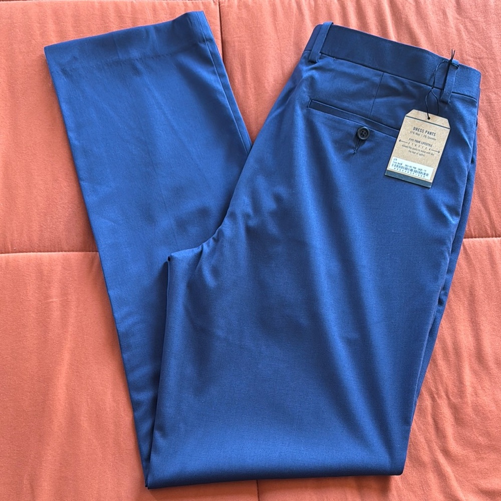 The Tie Bar Blue Dress Pants